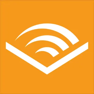 Audible app logo on orange background